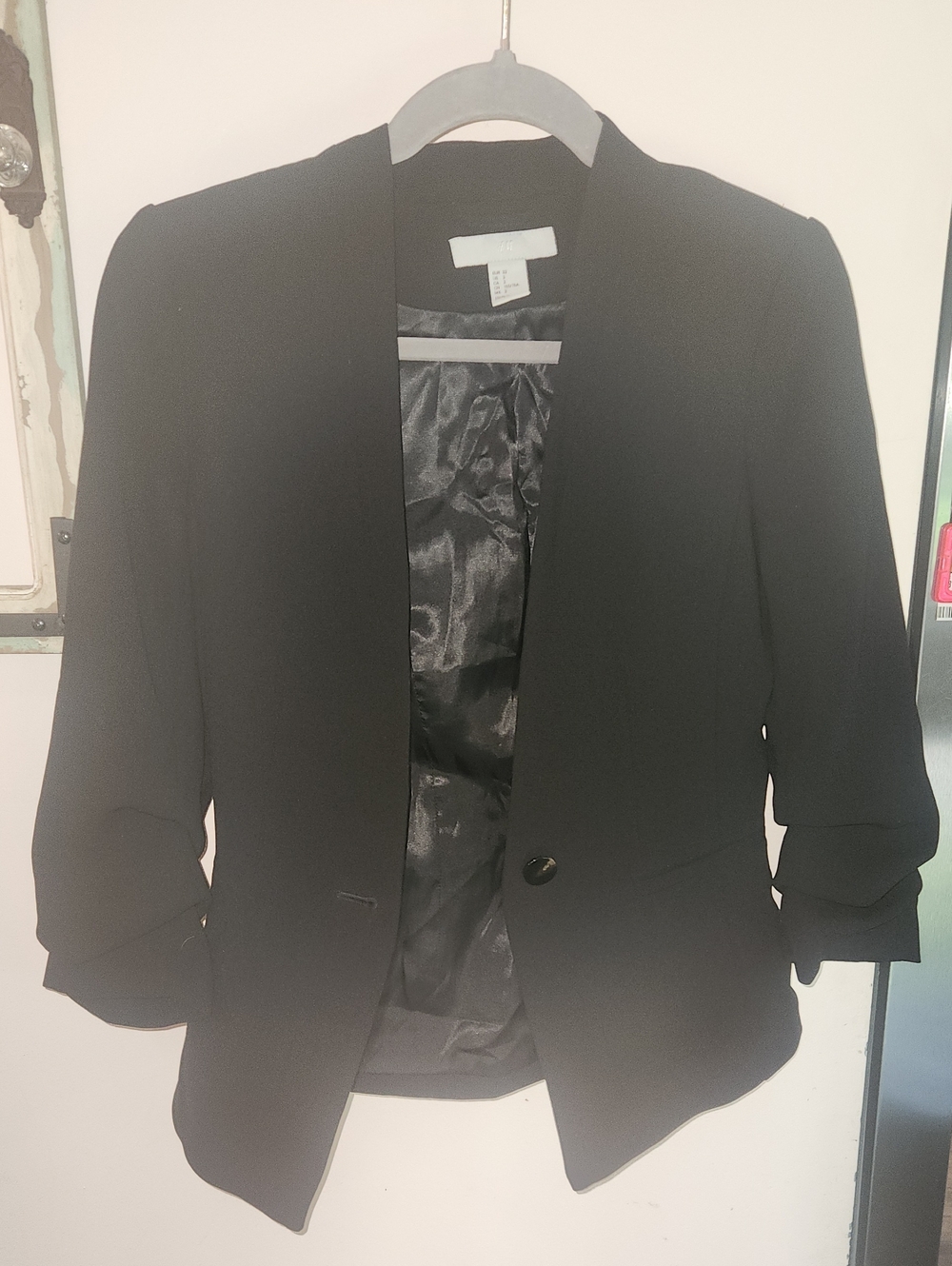 H&M Black Women's Tailored Single-Button Blazer
